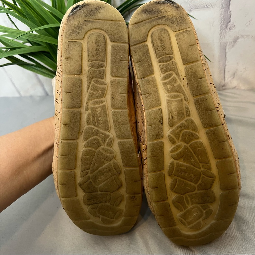 Korks Slides Sandals Tidal Slip On White Leather … - image 4